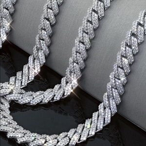 Miami Cuban Link C.Z Rose/White Gold Plated Chain